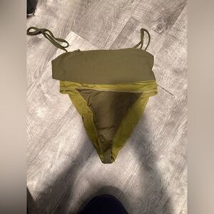 Olive Green Reversible Women's Swimwear